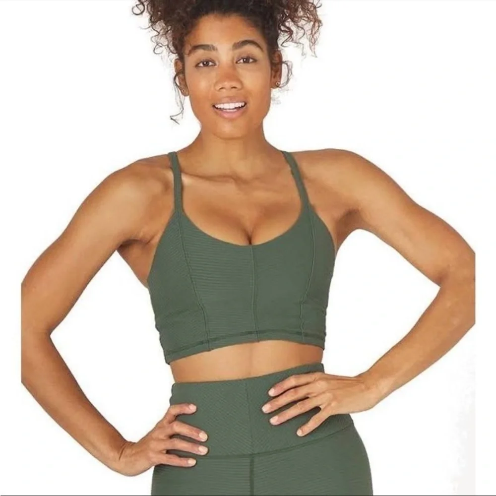 NWT Glyder Charge Sports Bra/Crop Top in Olive